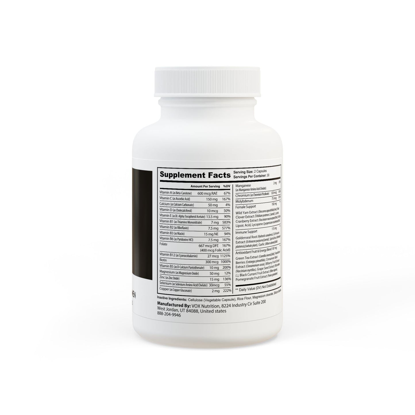 Multivitamin for Women Supplement (60 Capsules)